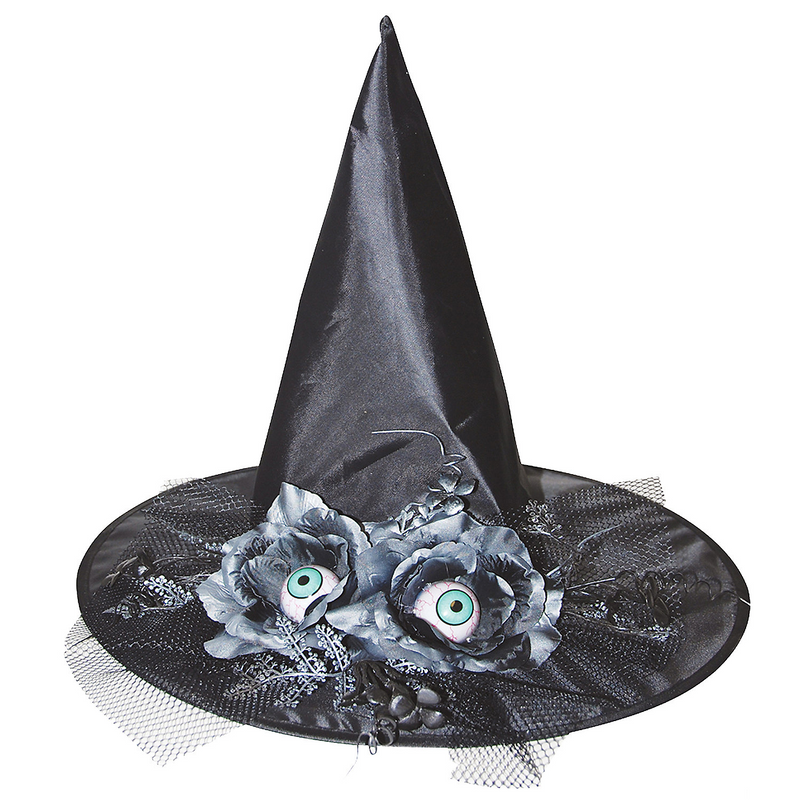 Enchanting Witch Hat with Flowers for Halloween Costume Parties and Magical Celebrations