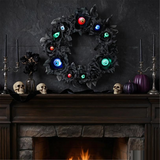 Wreath 15 Inch Lu Eyeball Black
