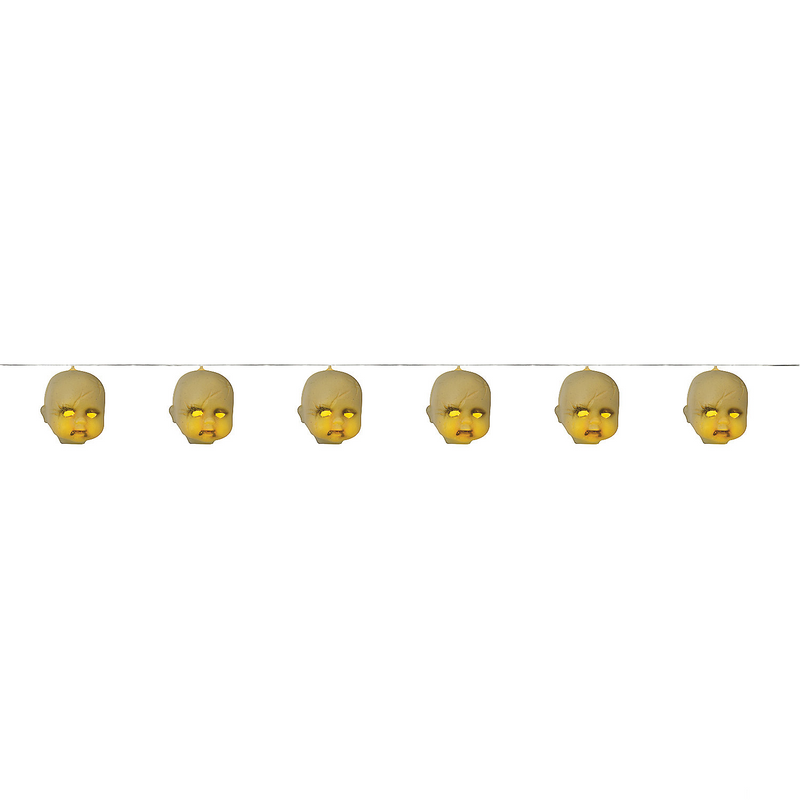 Creepy Baby Head Garland for Halloween Decorations Parties Theme Events