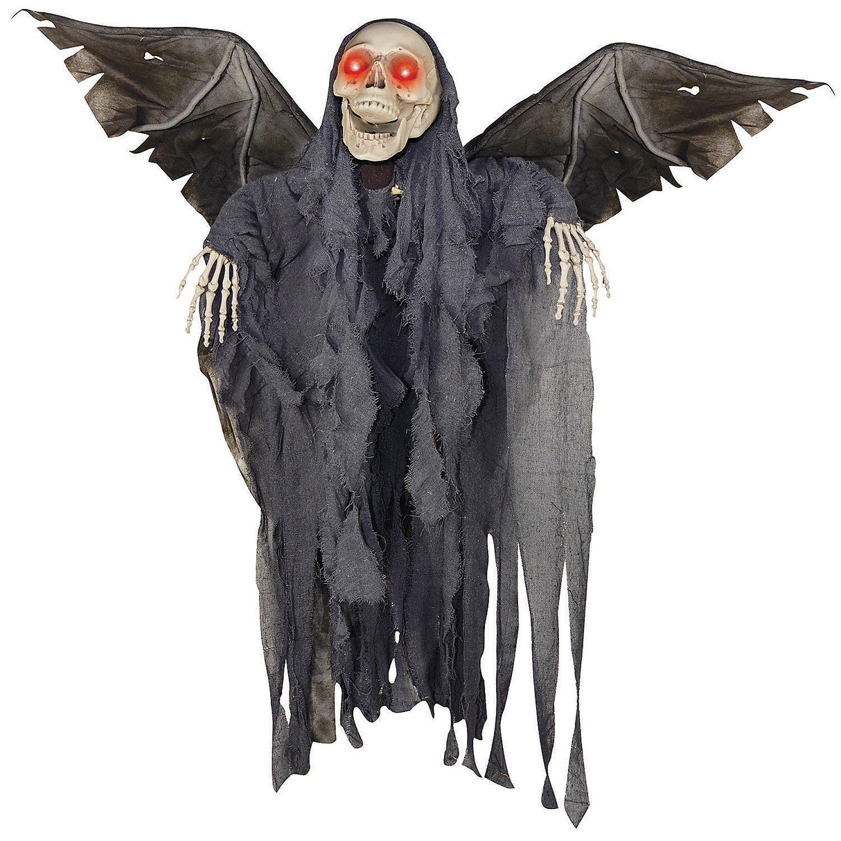 Animated Winged Reaper Prop for Halloween Decorations and Spooky Themed Events