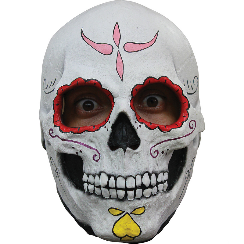 Catrina Skull Latex Mask for Day of the Dead Halloween Parties and Spooky Celebrations