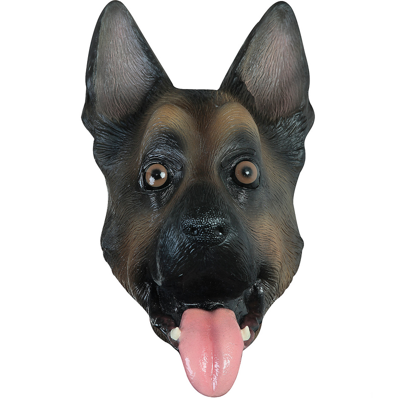 Realistic German Shepherd Mask for Pet Lovers Halloween Events and Costume Parties