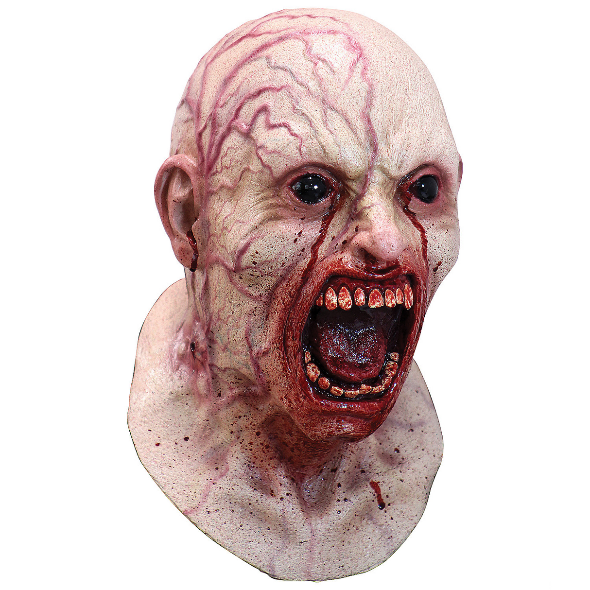 Infected Full Face Latex Halloween Mask with Neck Piece