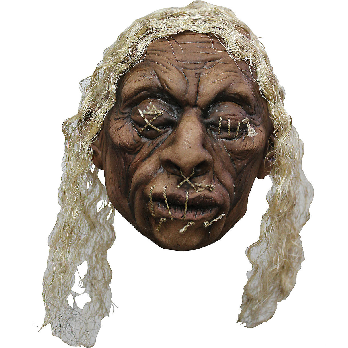 Realistic Shrunken Head Latex Decoration for Haunted Displays and Halloween Parties