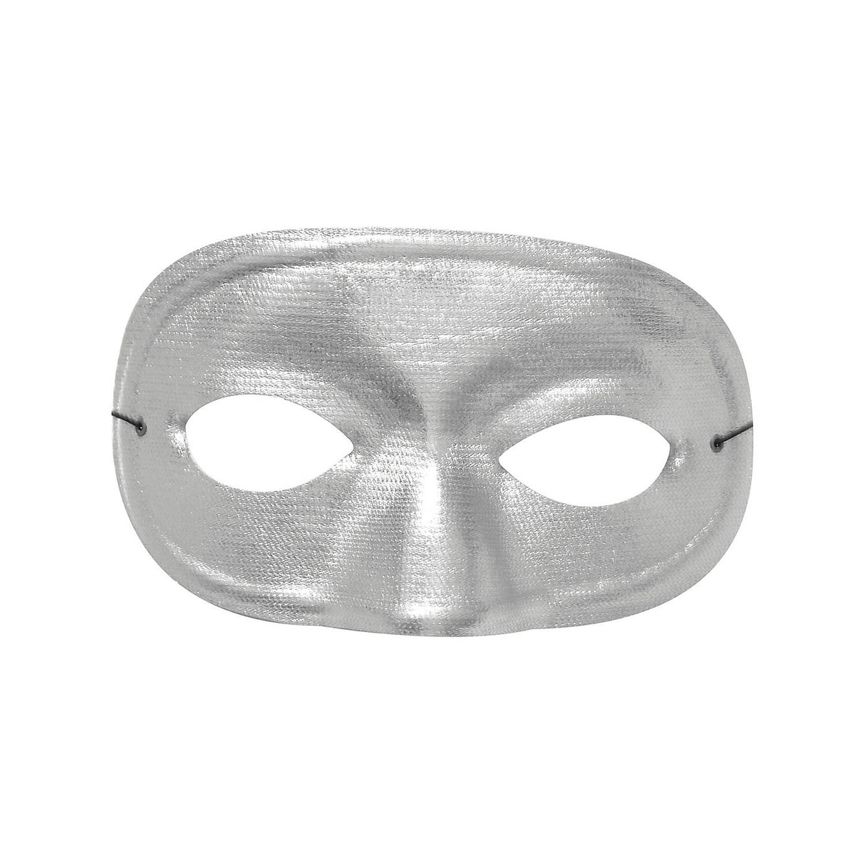Elegant Half Domino Metallic Silver Mask for Halloween Parties Mardi Gras and Themed Events