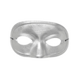 Half Domino Metallic Silver Mask