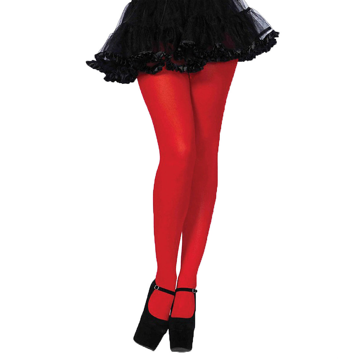 Stylish Adult Red Nylon Tights for Halloween Costumes and Everyday Wear