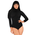 High Neck Bodysuit With Snap Crot