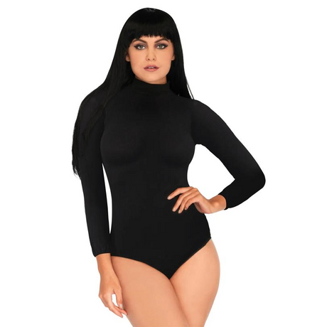 High Neck Bodysuit With Snap Crot