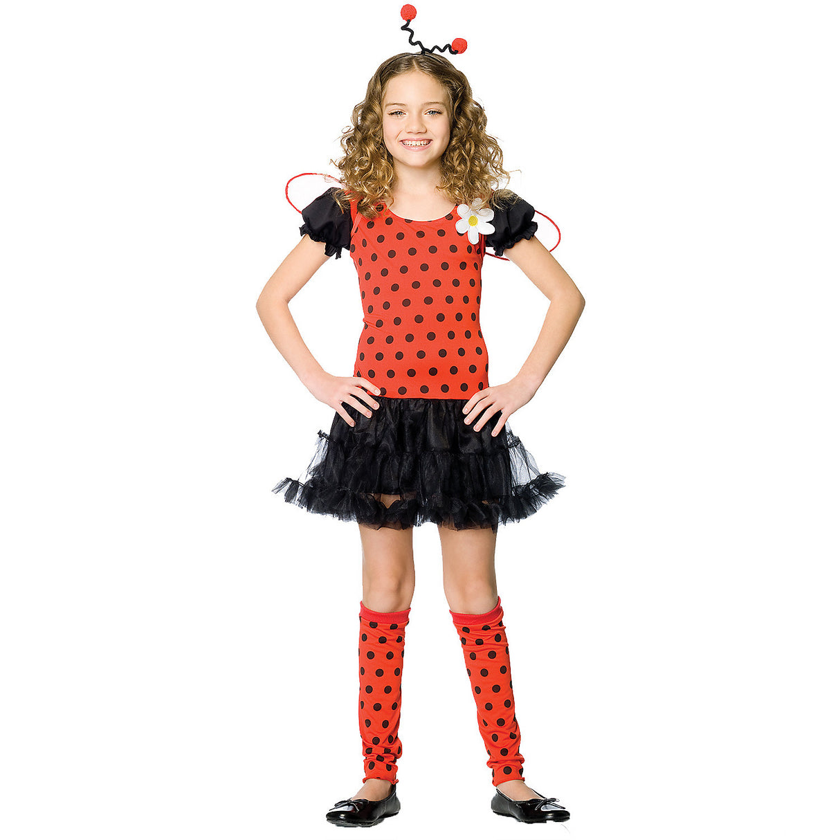 Cute Girl's Ladybug Costume for Halloween Parties Superhero Dress-Up and Trick-or-Treating Events