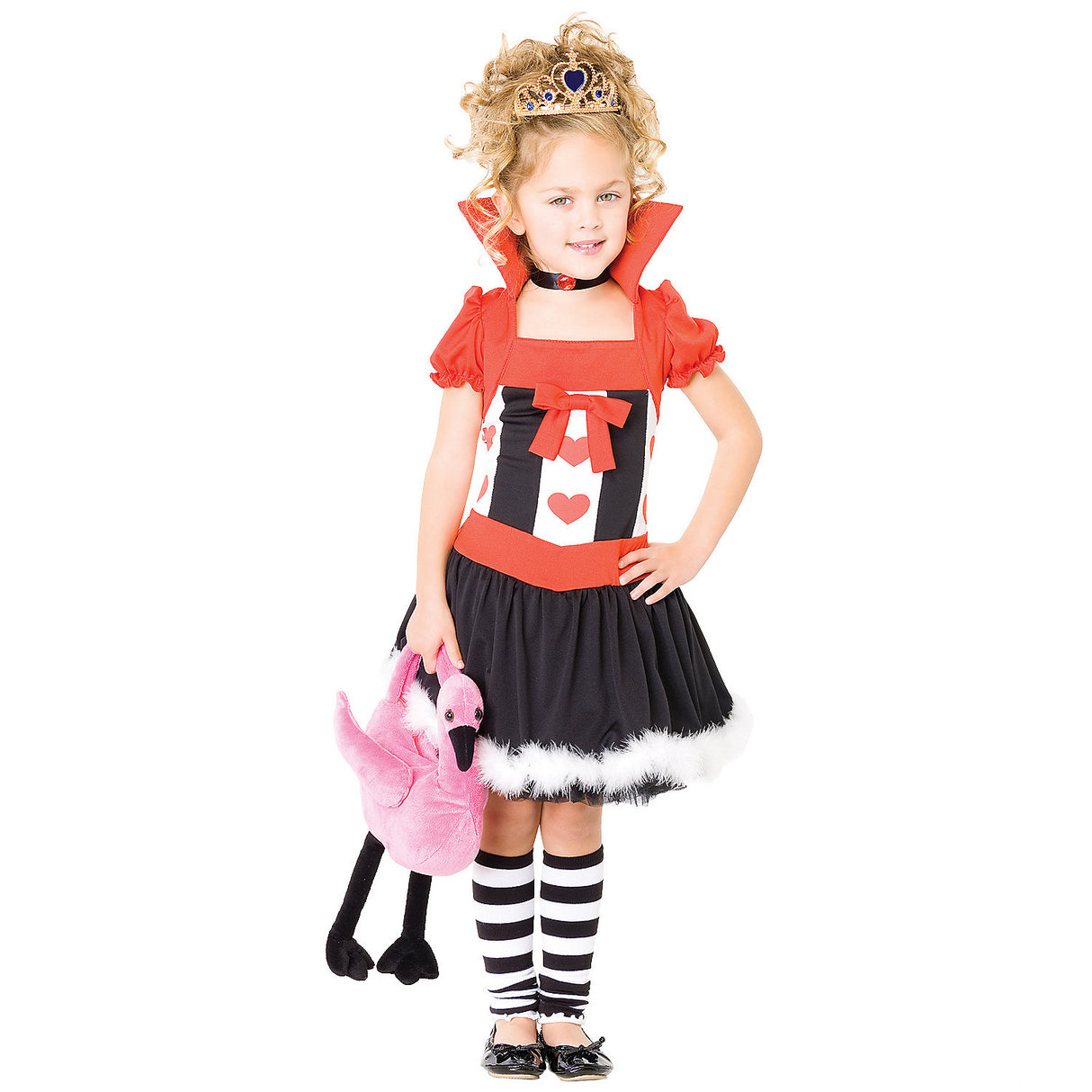 Deluxe Girl's Queen of Hearts Costume for Halloween Parties and Themed Events