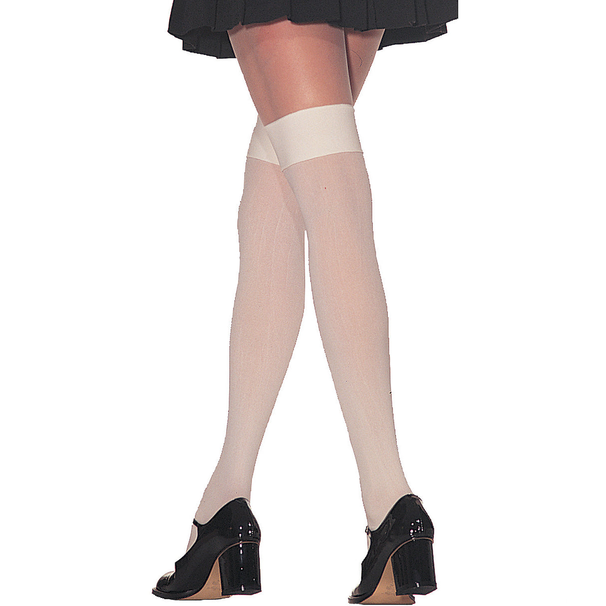 Thigh High Opaque Nylon Stockings for Halloween Costumes Parties and Themed Celebrations