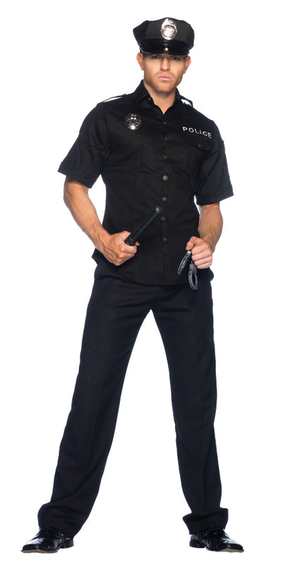 Exciting Men's Police Costume for Halloween Parties and Themed Events