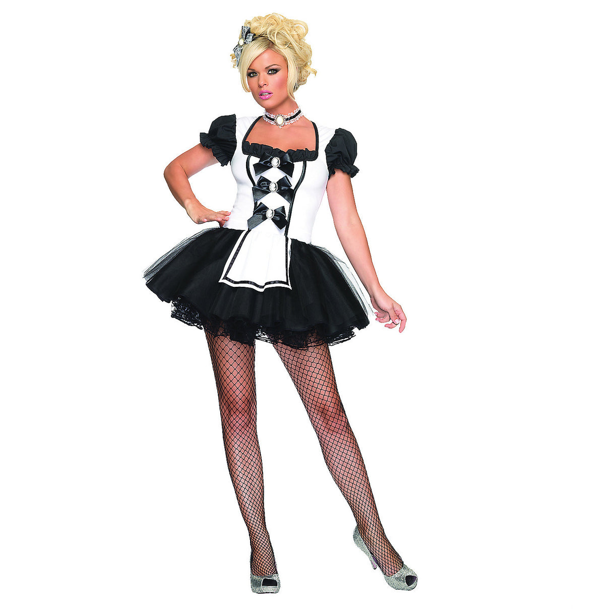 Elegant Women's French Maid Costume for Halloween Parties Themed Events and Role Playing