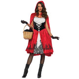 Classic Women's Red Riding Hood Costume for Theme Parties Halloween Celebrations and Dress-Up Events