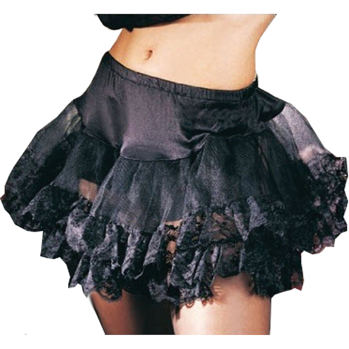 Classic Black Lace Bottom Petticoat for Leg Avenue Costumes and Elegant Outfits