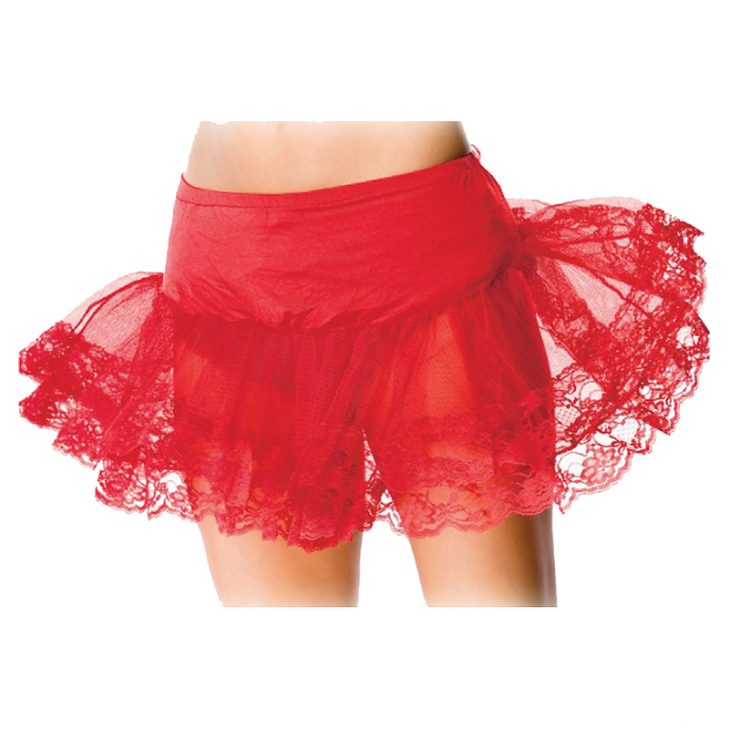 Petticoat Red Lace Bottom