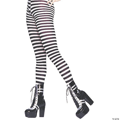 Tights Striped Black White Stockings