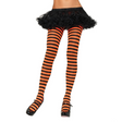 Tights Striped Black Orange