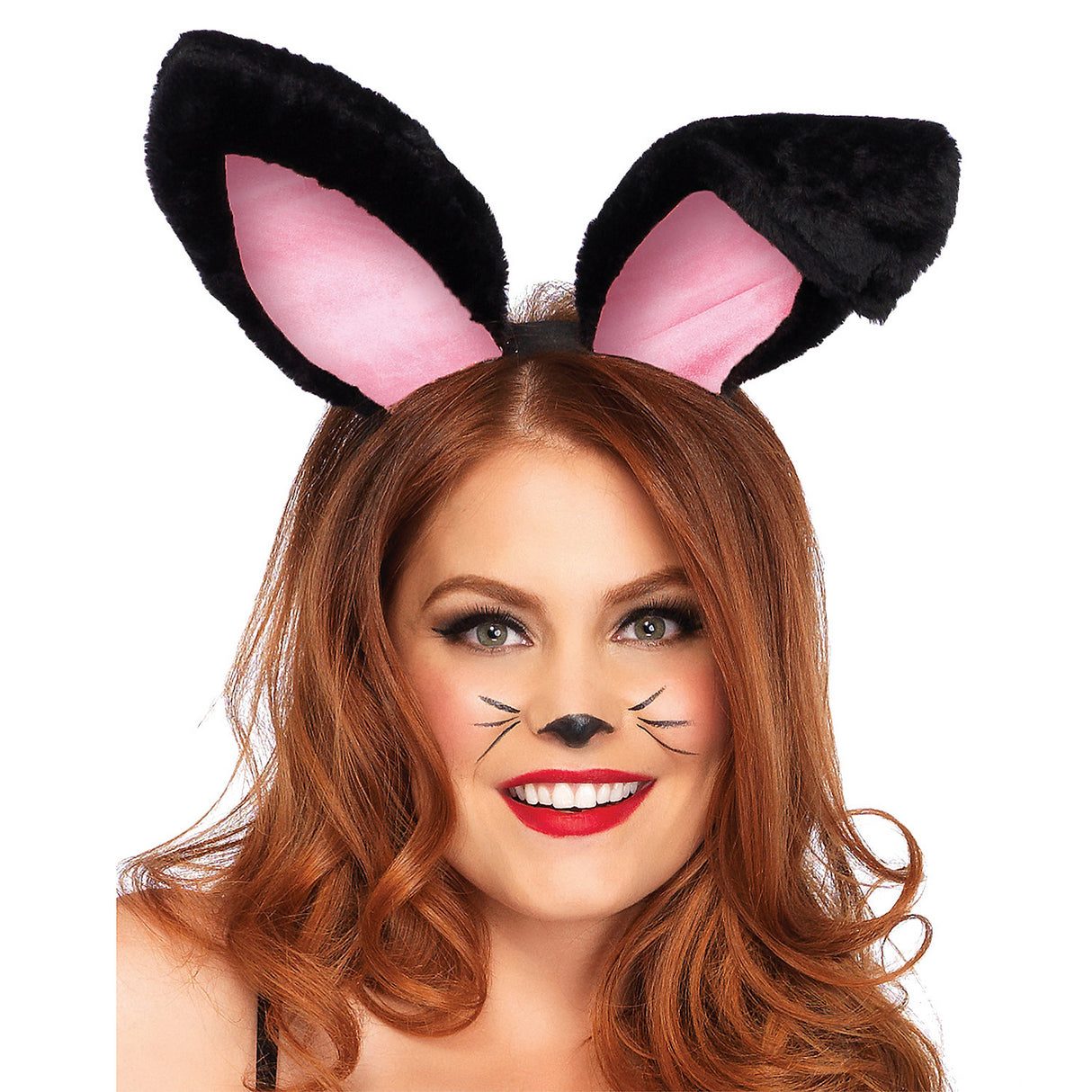 Plush Black Bunny Ears for Costumes Parties Halloween and Themed Events