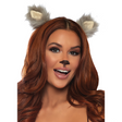 Furry Ear Clips Grey