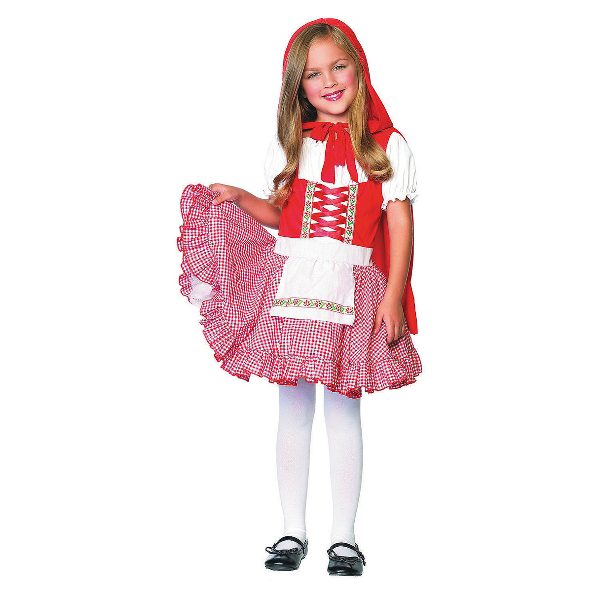 Enchanting Girl's Red Riding Hood Costume for Halloween School Events and Theatrical Performances