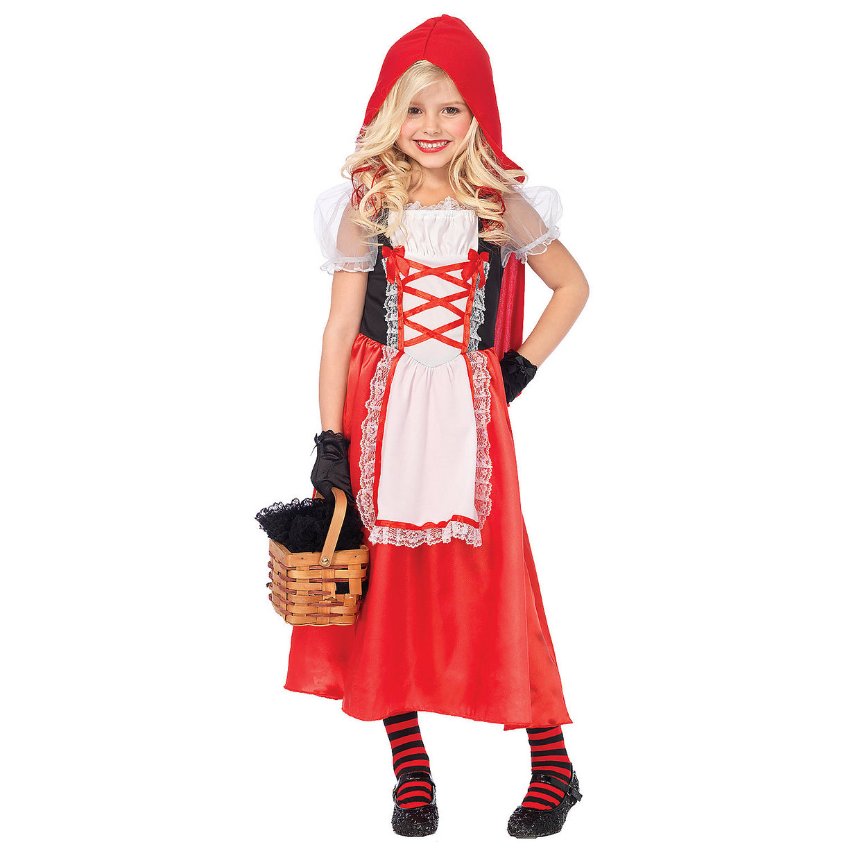 Charming Girl's Red Riding Hood Costume for Halloween Events School Plays and Creative Dress Up