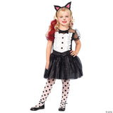 Charming Girl's Tuxedo Kitty Costume for Halloween Parties Dress Up and Creative Play