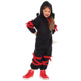 Comfortable Girl's Ninja Kigarumi Funsie Costume for Kids Halloween Parties and Sleepovers