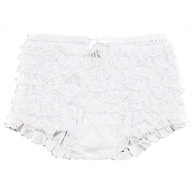 Boy Shorts Ruffled White