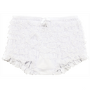 Boy Shorts Ruffled White