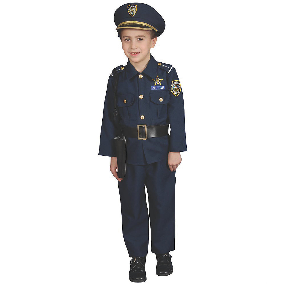 Unisex Police Costume for Kids for Halloween Events School Plays and Imaginative Role Play