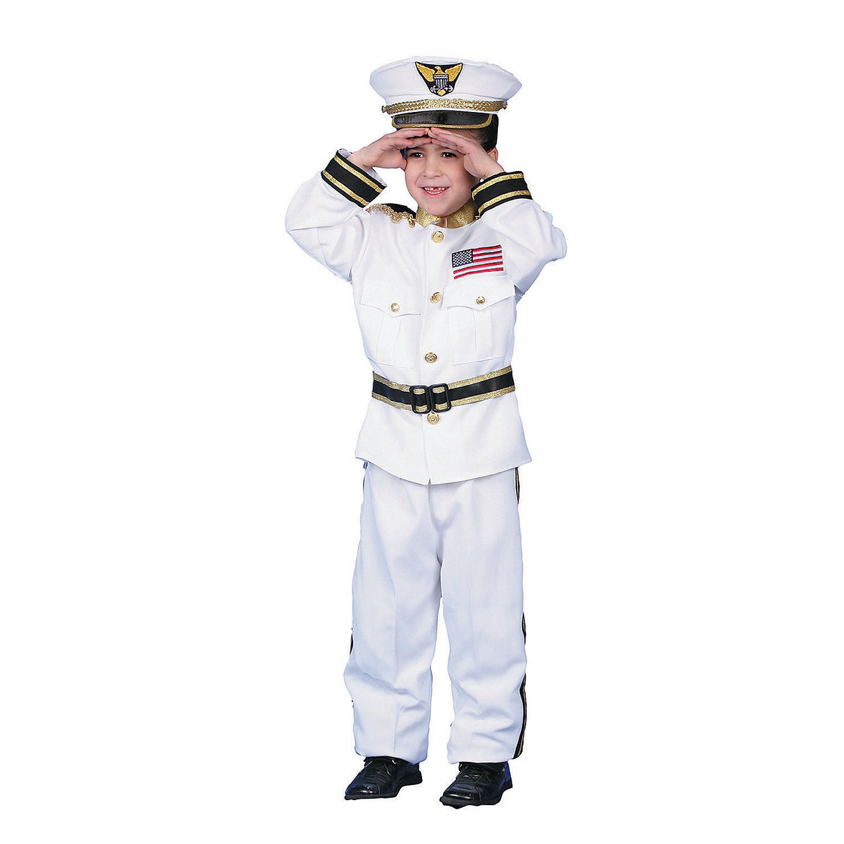 Inspiring Boy's Navy Admiral Costume for Halloween Events School Plays and Themed Parties