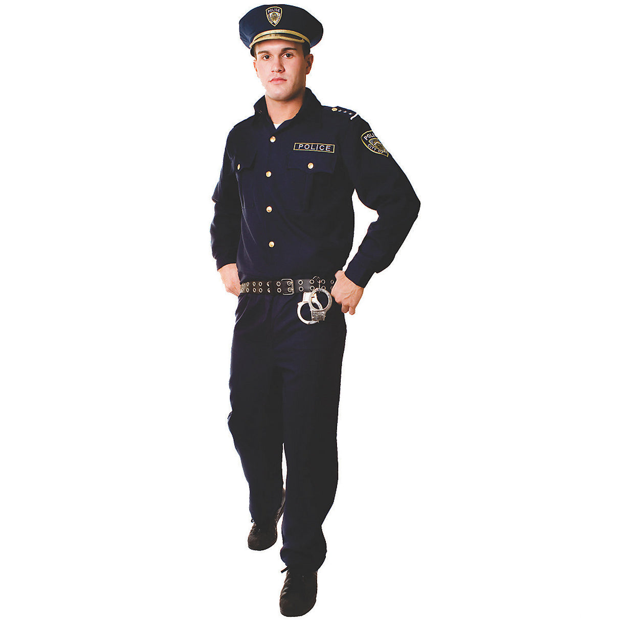 Authentic Men's Police Costume for Halloween Parties and Themed Dress-Up Events
