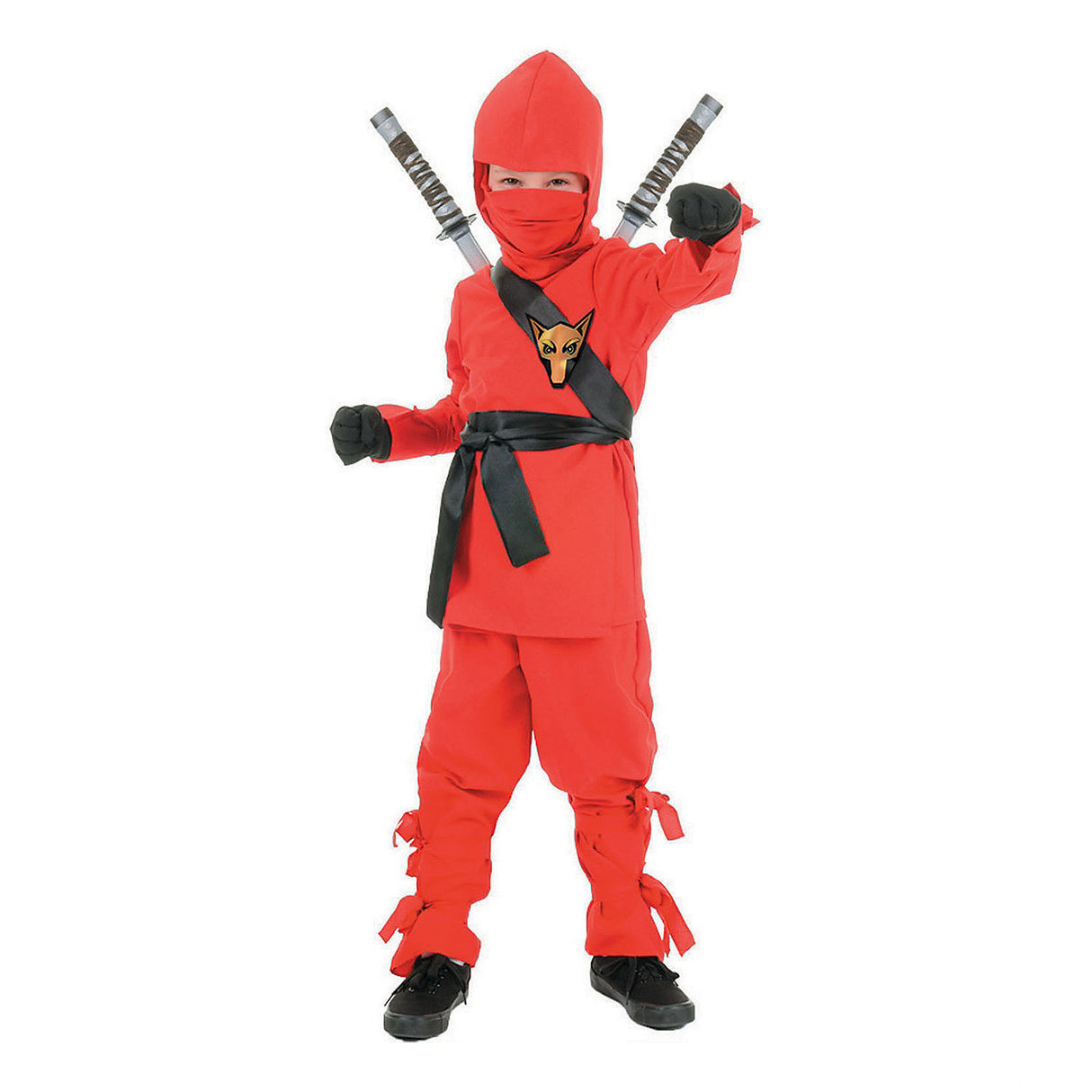 Dynamic Red Ninja Boy's Costume for Halloween Parties and Imaginative Play
