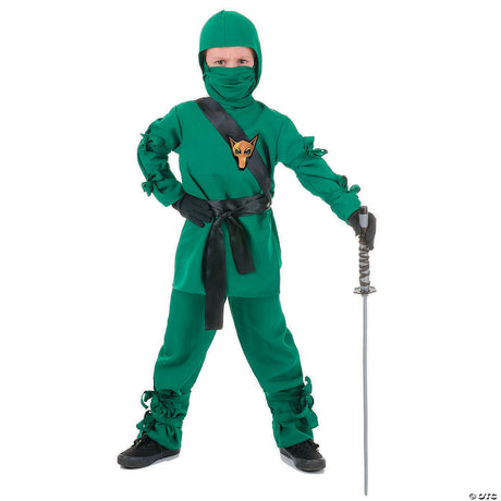 Cool Unisex Green Ninja Costume for Halloween Parties Dress Up and Themed Events
