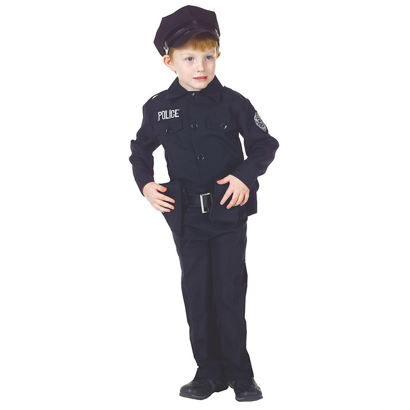 Unisex Police Uniform Costume for Halloween Parties and Creative Dress Up Play