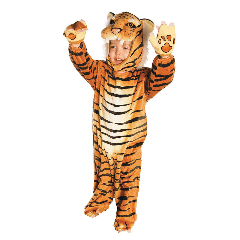 Plush Brown Tiger Costume