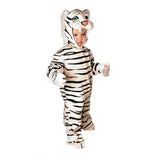 Adorable Toddler Plush White Tiger Costume for Halloween Parties and Playdates