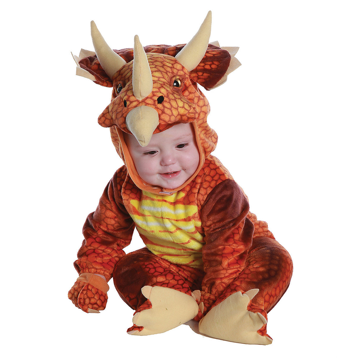 Adorable Triceratops Rust Toddler Costume for Halloween Photo Ops and Imaginative Play