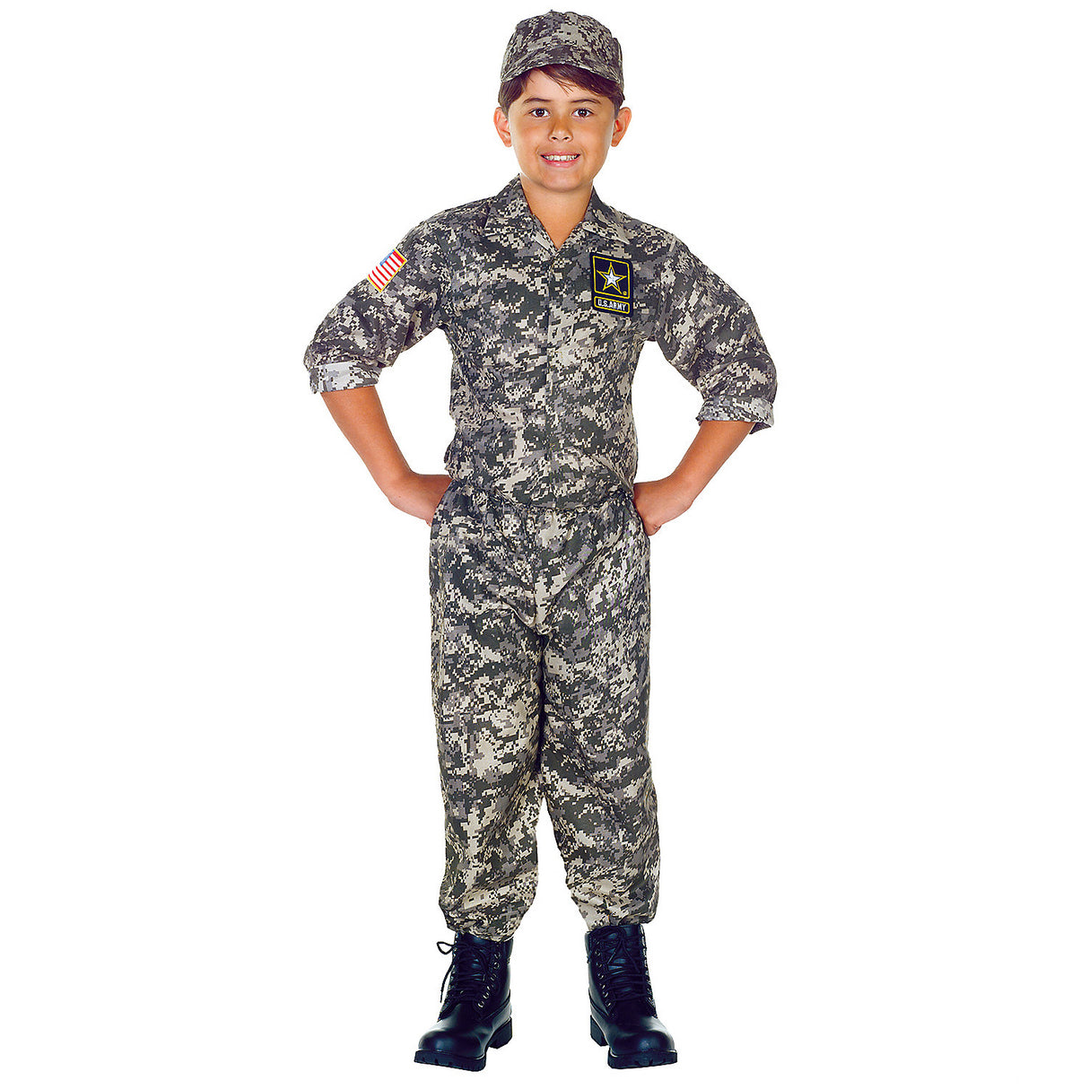 Unisex US Army Uniform Costume for Halloween Parties Dress Up Events and Creative Plays