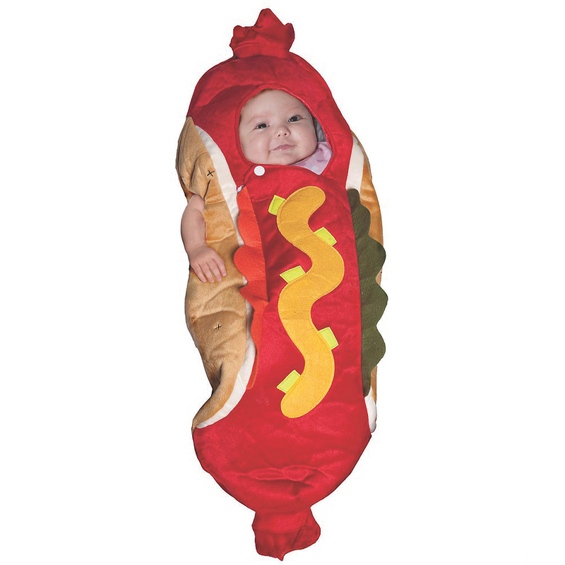Adorable Lil Hot Dog Bunting Costume for Halloween Dress Up and Cute Photo Opportunities