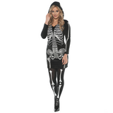 Skeletal Hoodie Dress Adult