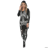 Skeletal Hoodie Dress Adult