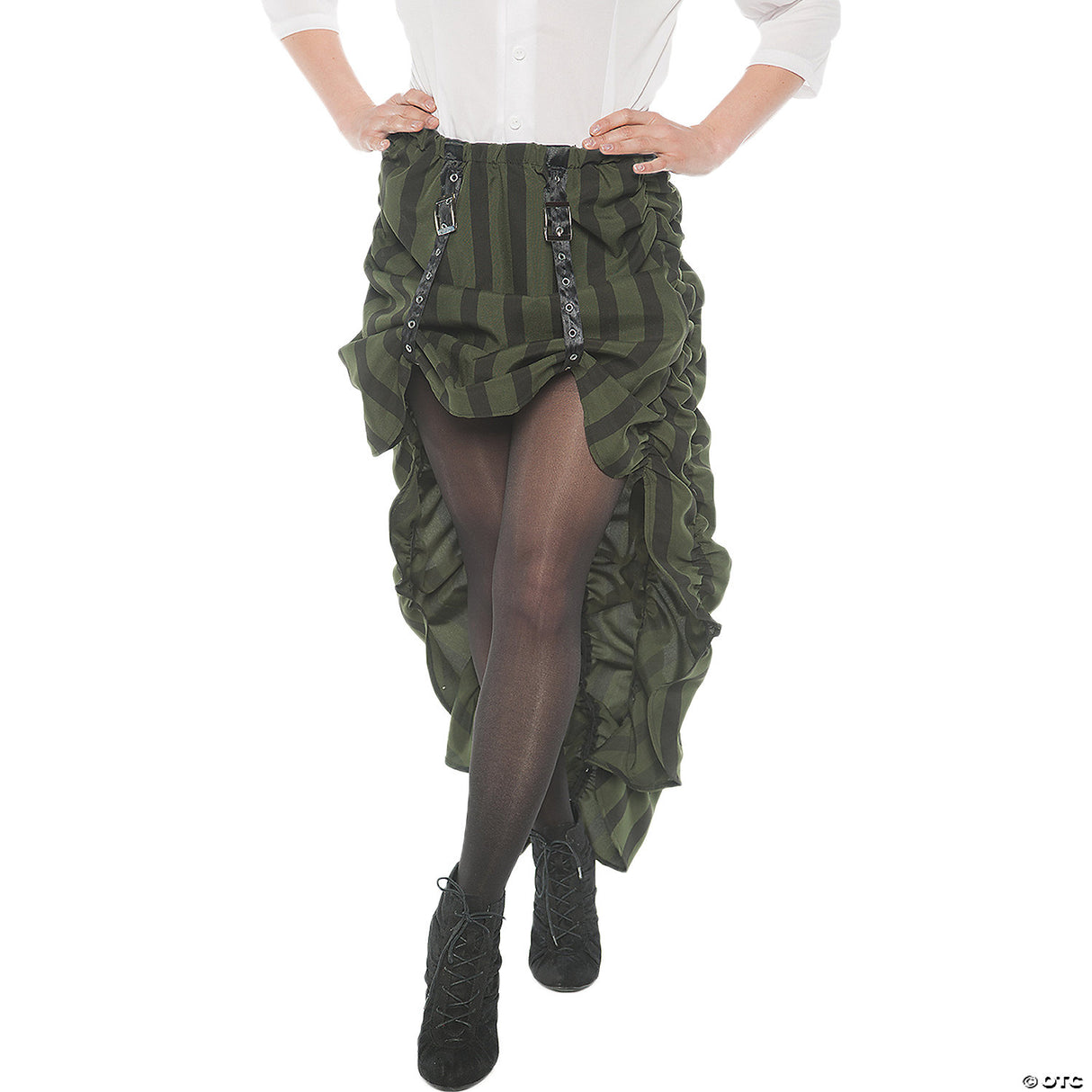 STEAM PUNK SKIRT ADULT GREEN