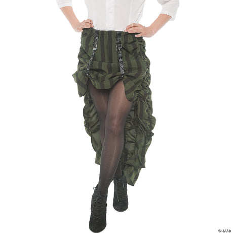 STEAM PUNK SKIRT ADULT GREEN