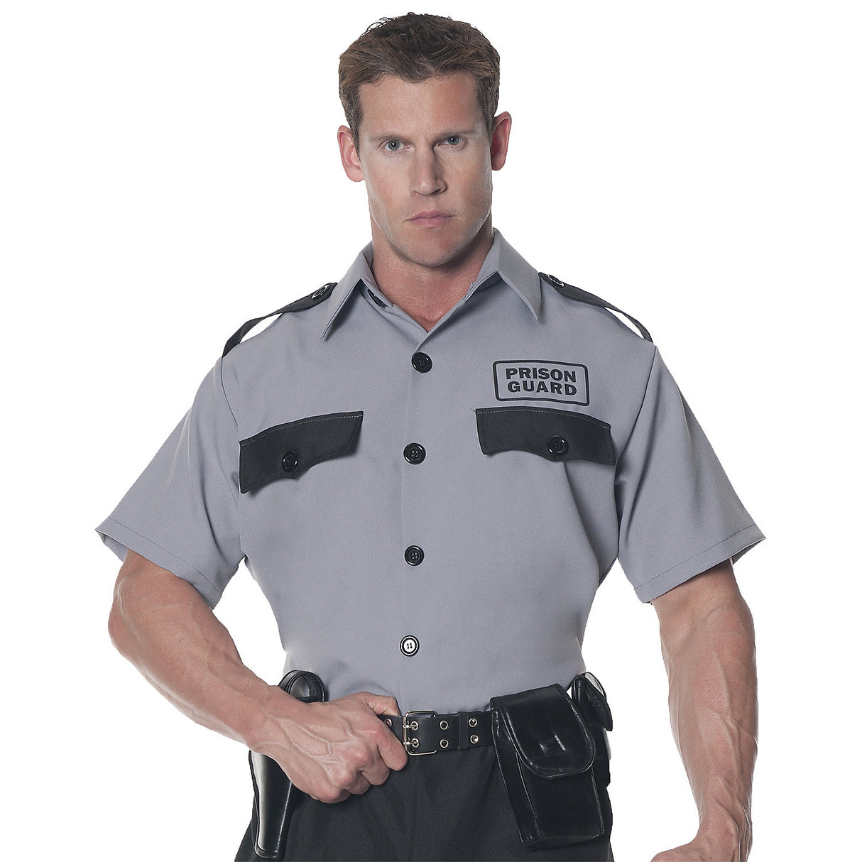 Authentic Prison Guard Shirt for Halloween Parties Theme Events and Costume Play
