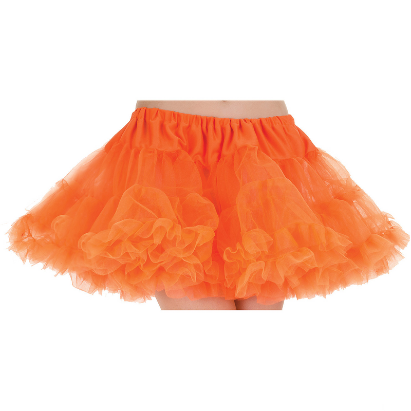 Unique Neon Orange Petticoat for Halloween Costumes Parties and Retro Themed Celebrations