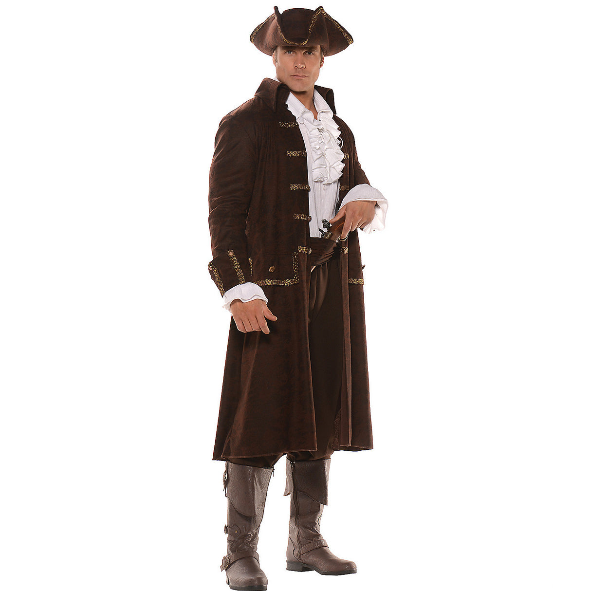 Vintage Captain Barrett Pirate Costume for Halloween Parties and Historical Themed Celebrations