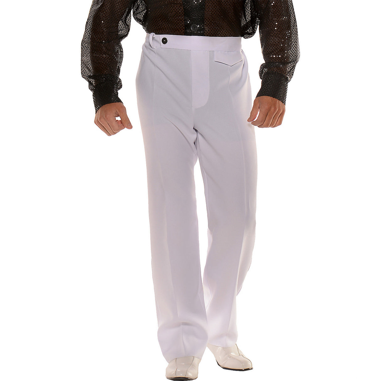 Men's Disco White Pants for Halloween Parties Retro Theme Events and Dance Floor Fun